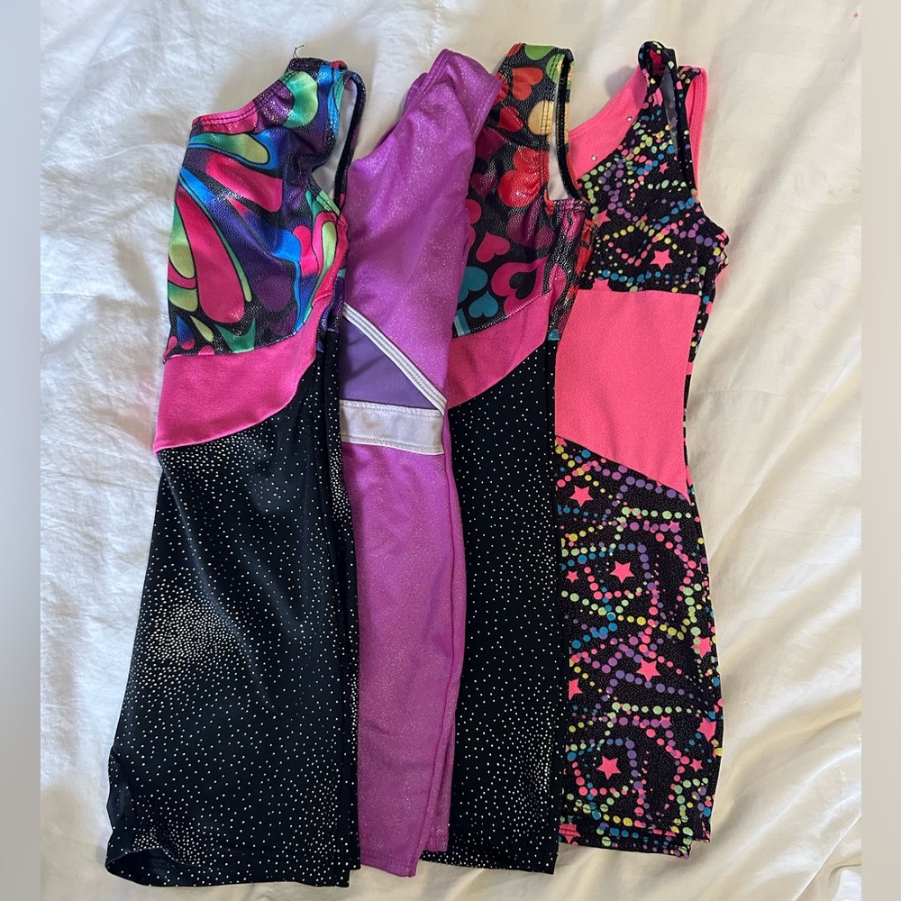 Bundle 4 Gymnastics Leotards for girls